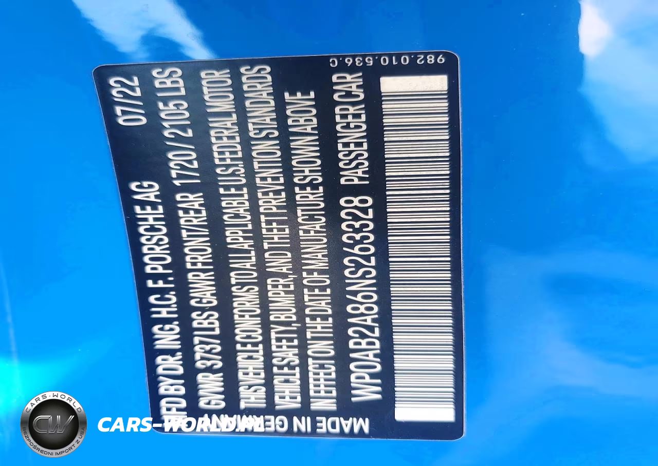 2022 Porsche Cayman S VIN:WP0AB2A86NS263328 - 12