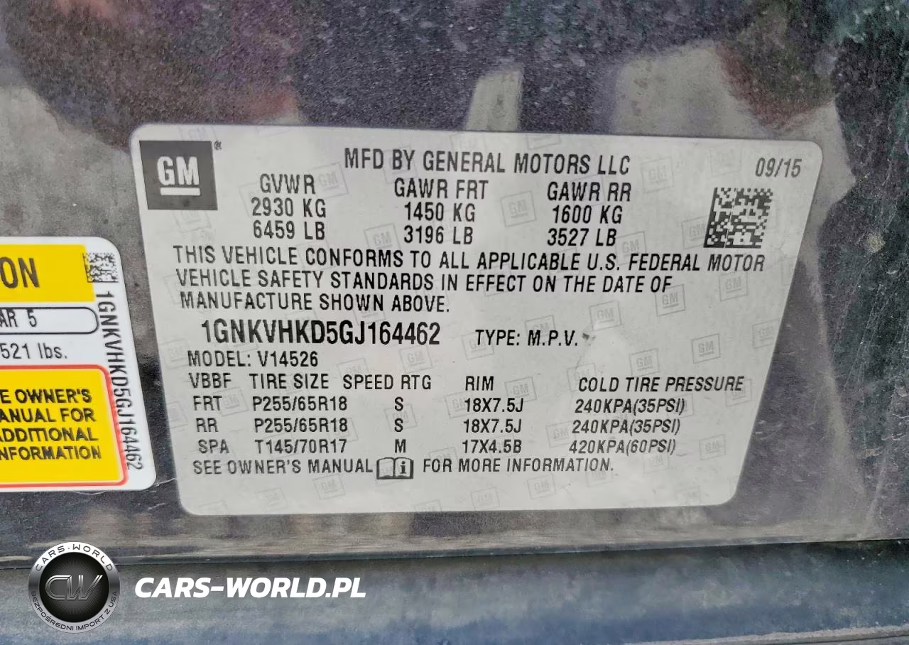 2016 Chevrolet Traverse Lt VIN:1GNKVHKD5GJ164462 - 13