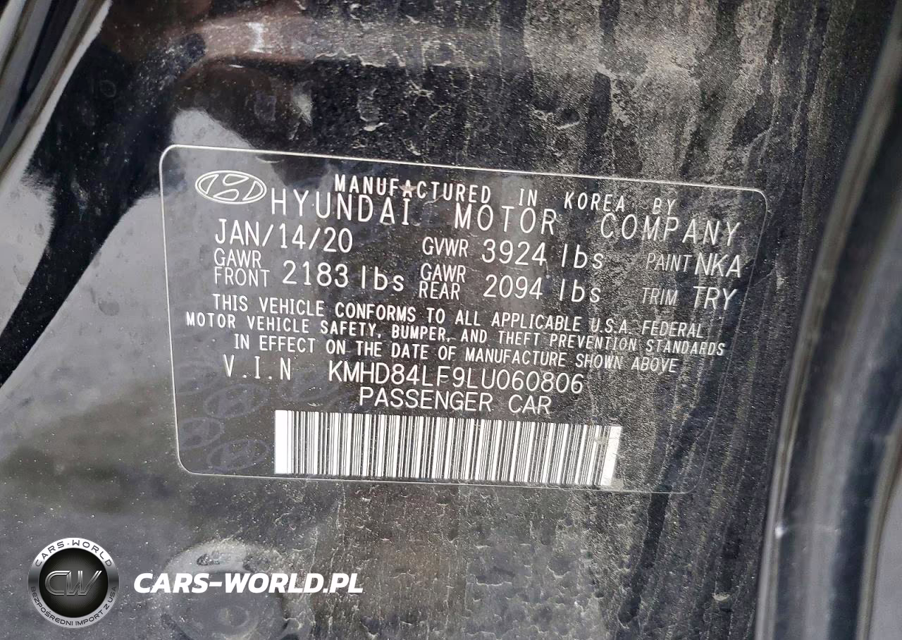 2020 Hyundai Elantra Sel VIN:KMHD84LF9LU060806 - 12