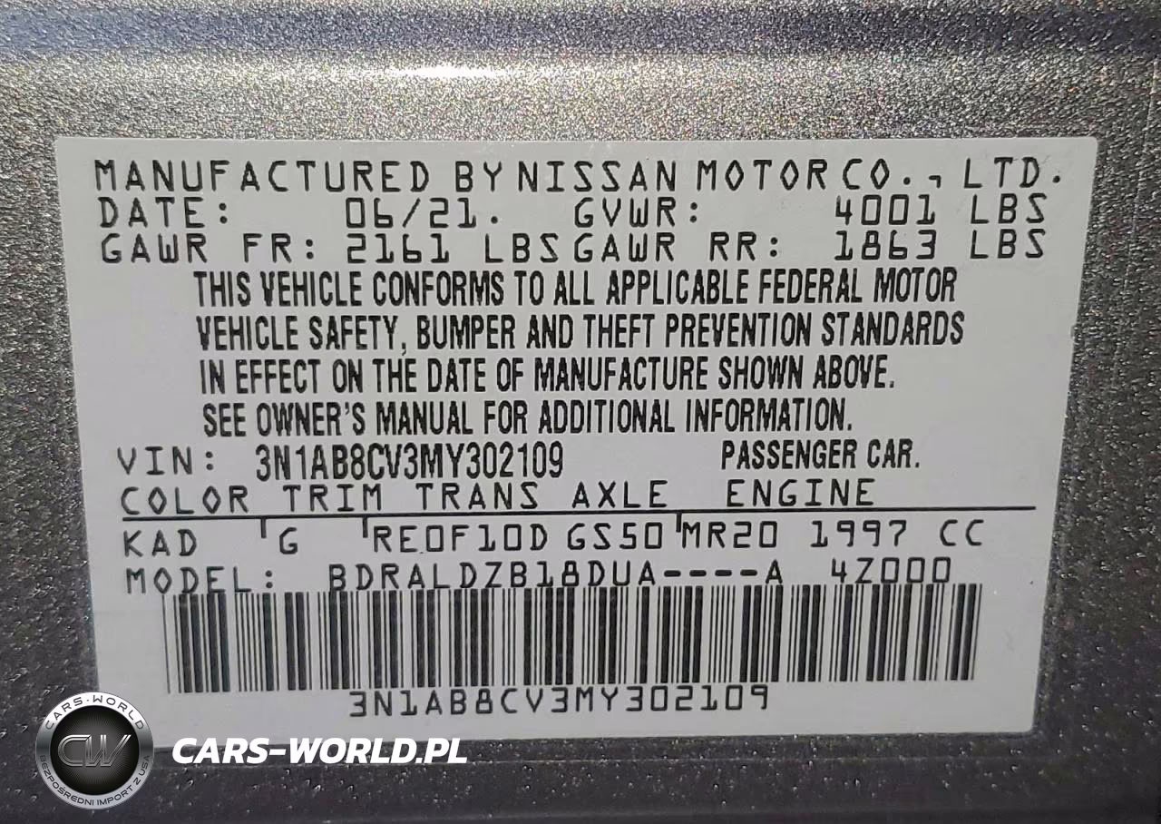 2021 Nissan Sentra Sv VIN:3N1AB8CV3MY302109 - 13
