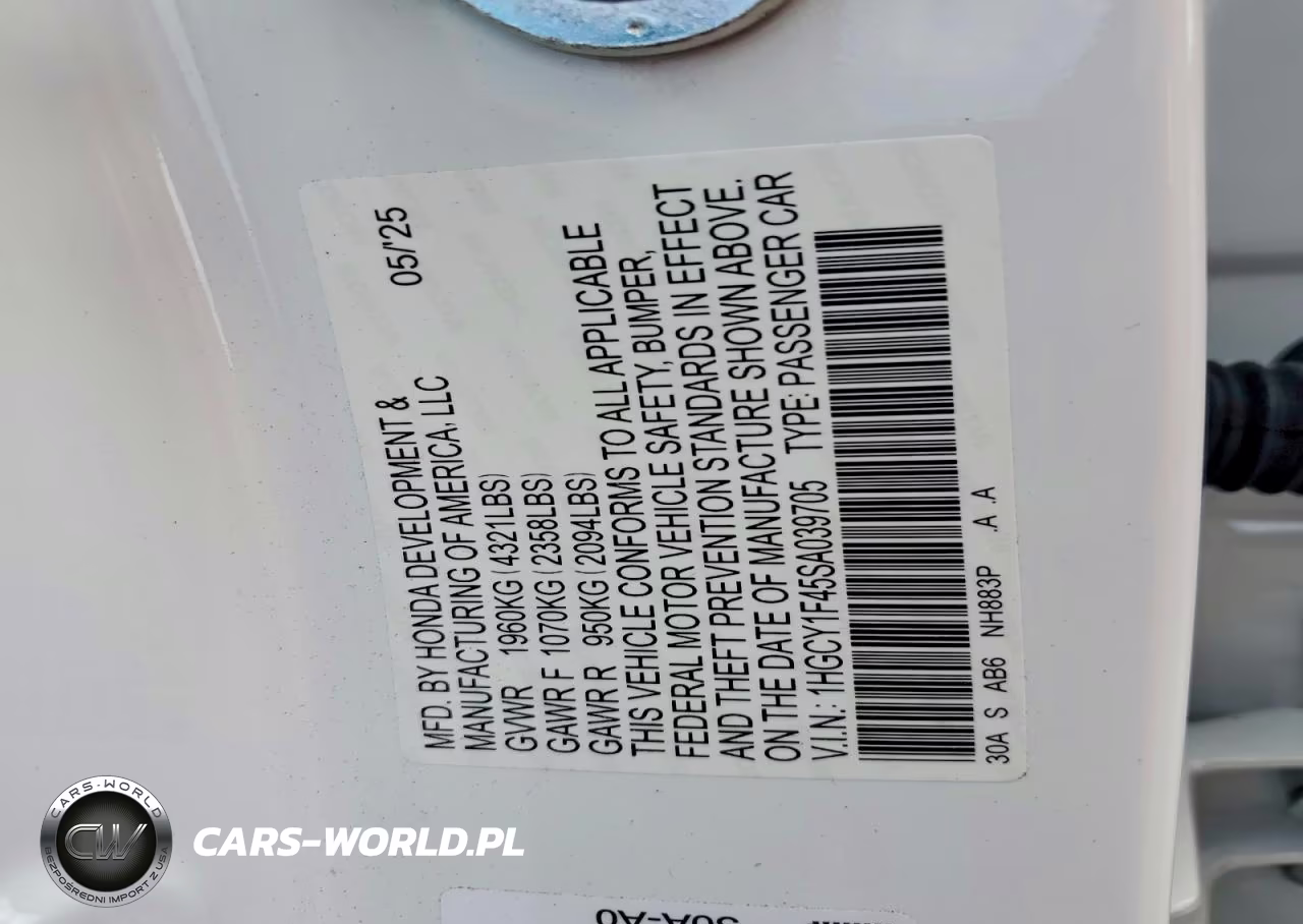 2025 Honda Accord Se VIN:1HGCY1F45SA039705 - 12