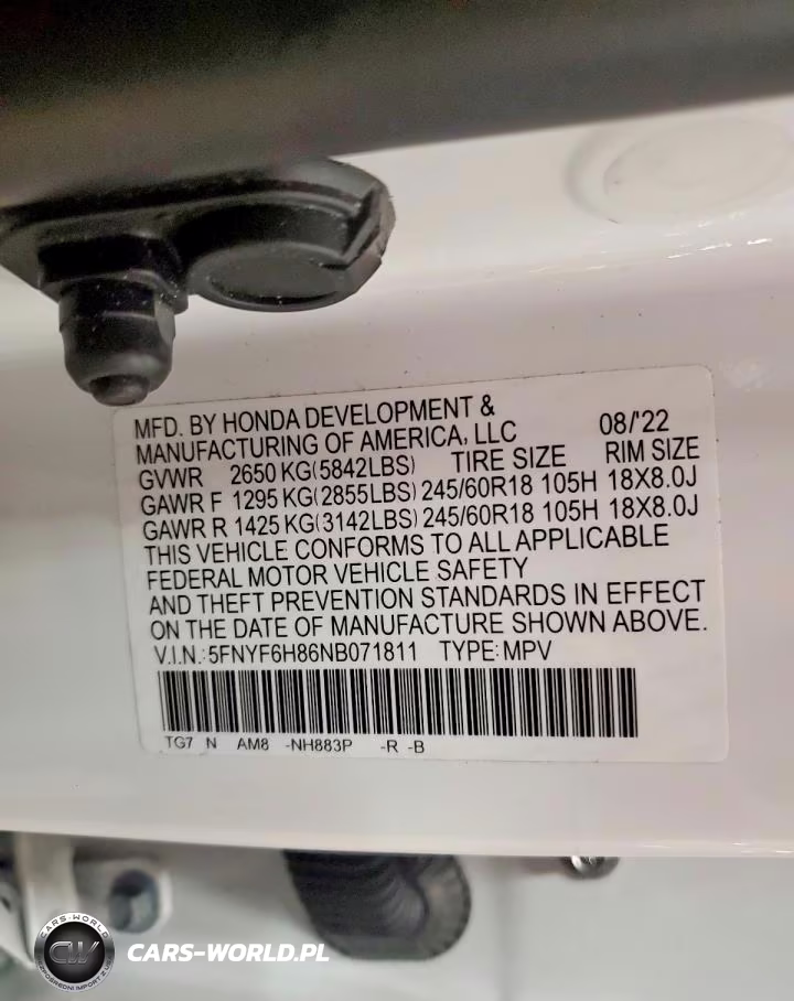 2022 Honda Pilot Trailsport VIN:5FNYF6H86NB071811 - 13