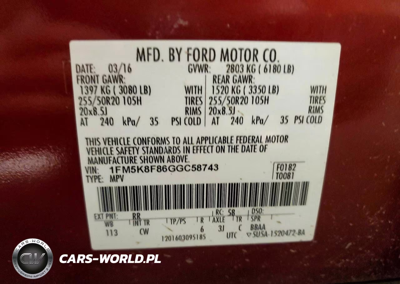 2016 Ford Explorer Limited VIN:1FM5K8F86GGC58743 - 13