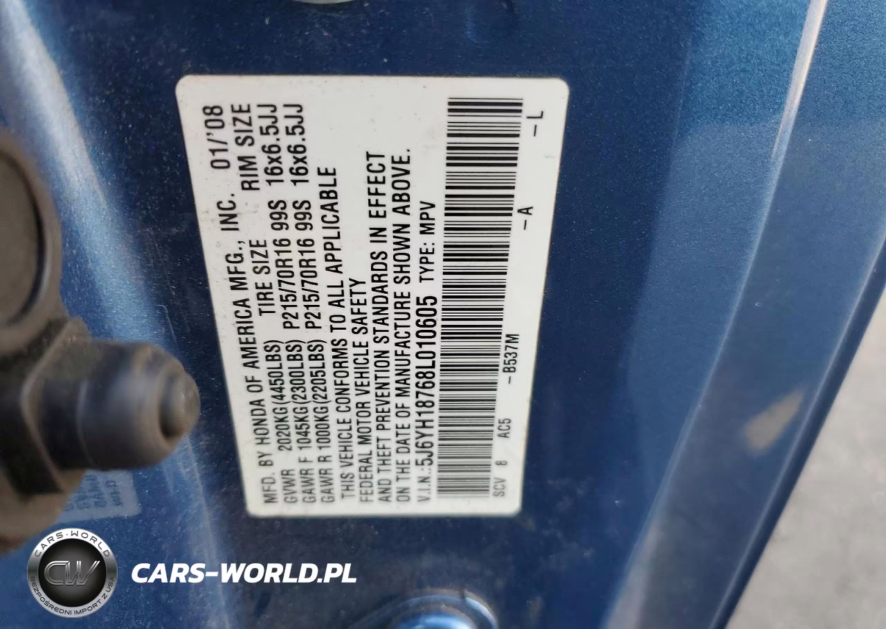 2008 Honda Element Ex VIN:5J6YH18768L010605 - 13