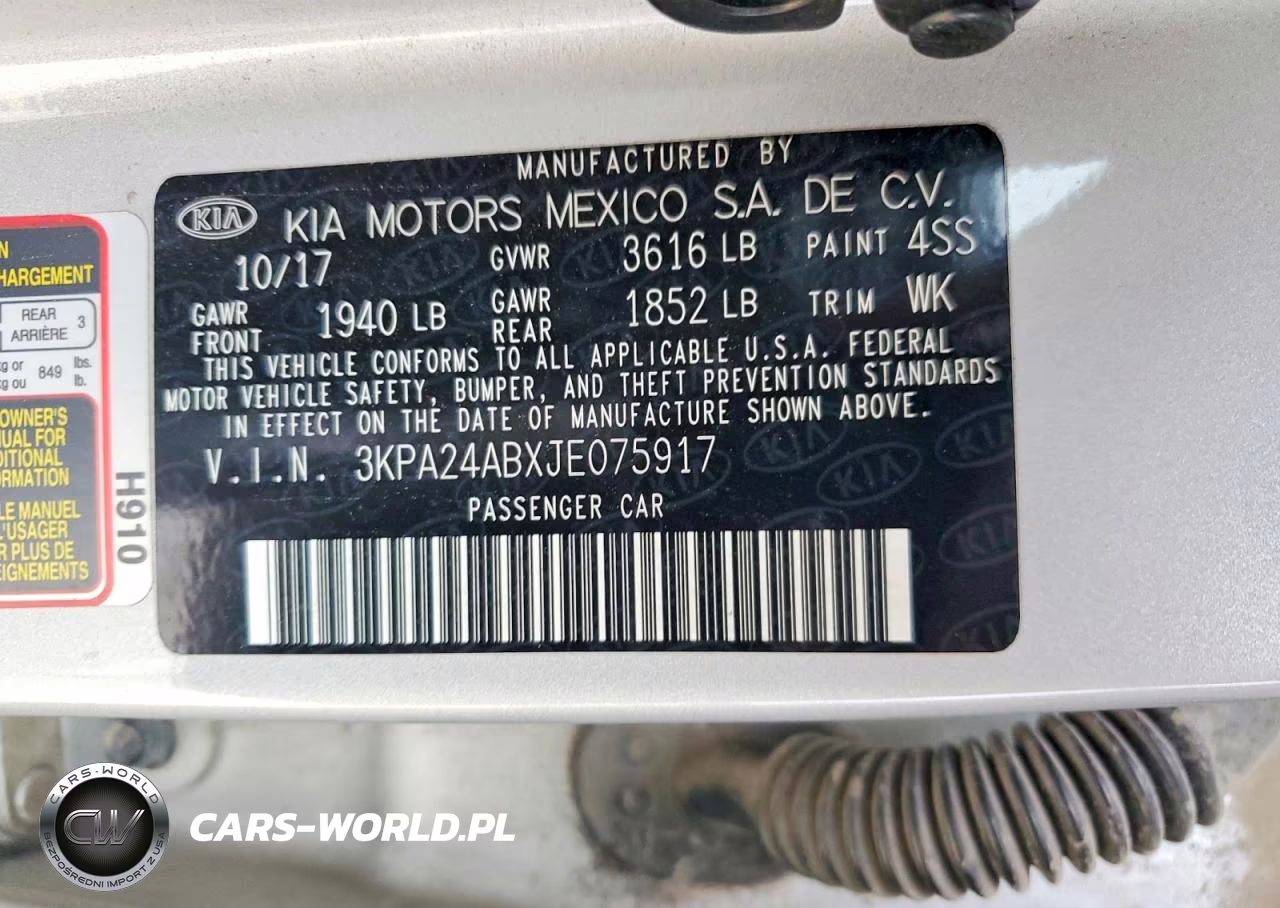 2018 Kia Rio S VIN:3KPA24ABXJE075917 - 13
