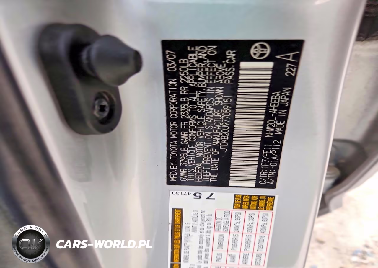 2007 Toyota Prius VIN:JTDKB20U977089151 - 12