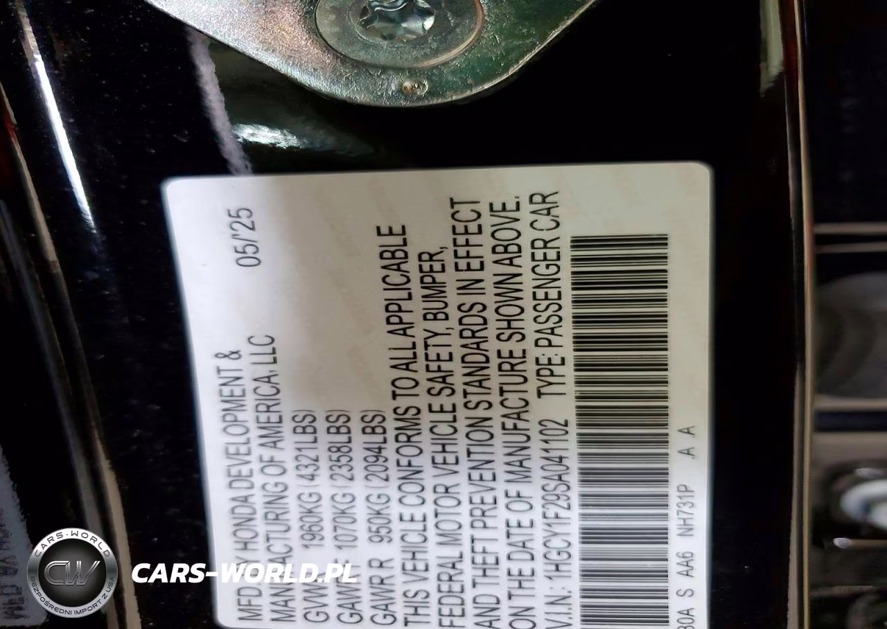 2025 Honda Accord Lx VIN:1HGCY1F29SA041102 - 13