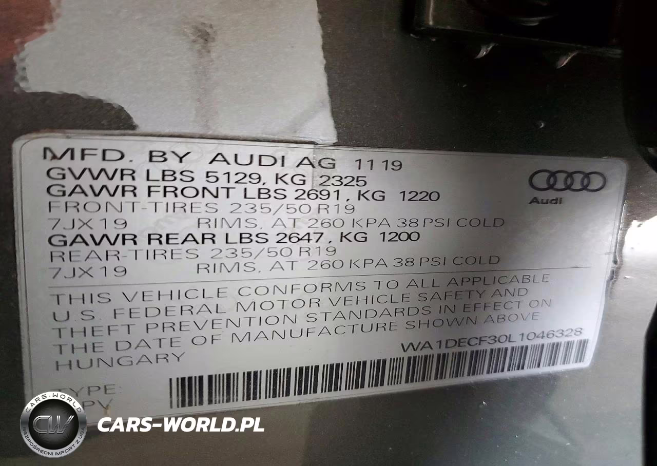 2020 Audi Q3 VIN:WA1DECF30L1046328 - 13