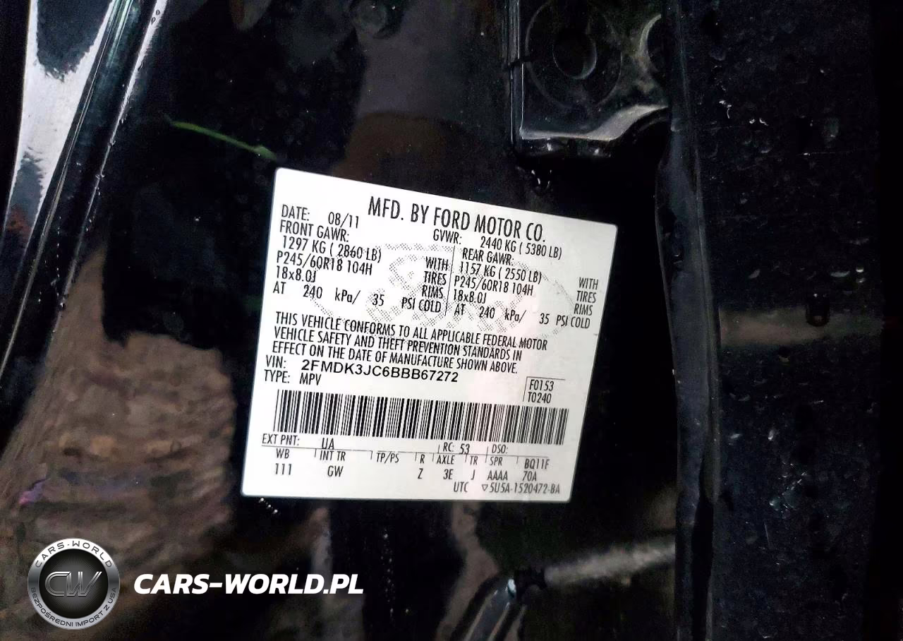 2011 Ford Edge Sel VIN:2FMDK3JC6BBB67272 - 13