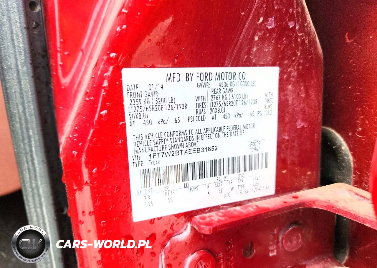 2014 Ford F250 Super Duty VIN:1FT7W2BTXEEB31852 - 12