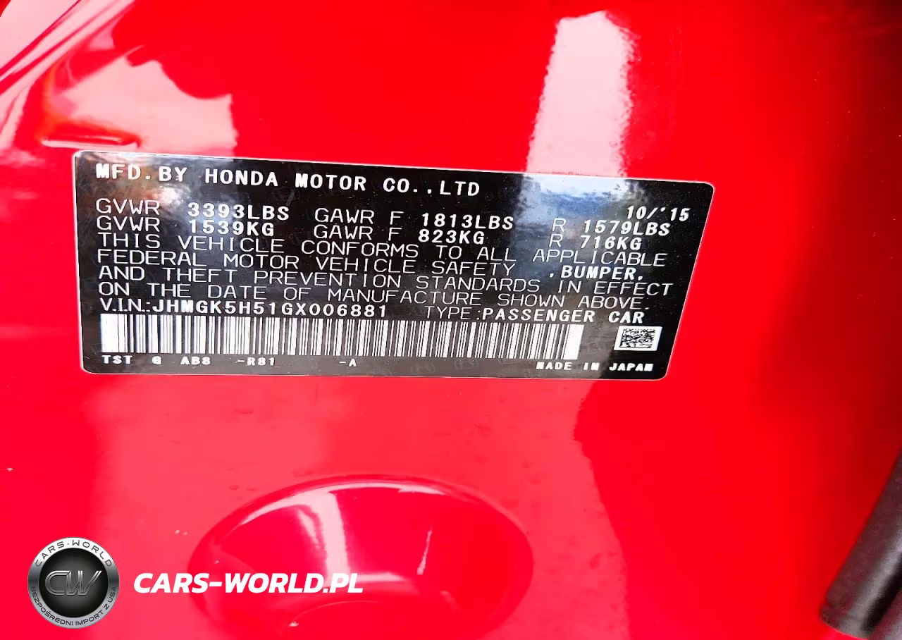 2016 Honda Fit Lx VIN:JHMGK5H51GX006881 - 12