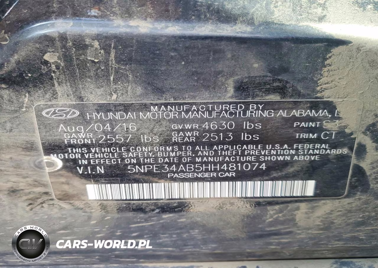 2017 Hyundai Sonata Limited 2.0T VIN:5NPE34AB5HH481074 - 12