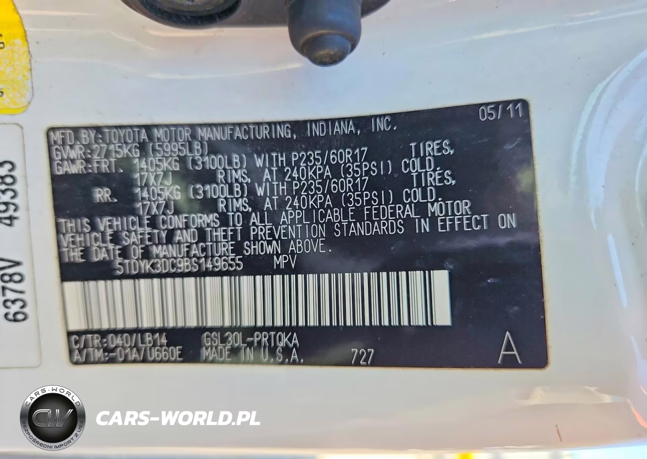 2011 Toyota Sienna VIN:5TDYK3DC9BS149655 - 13