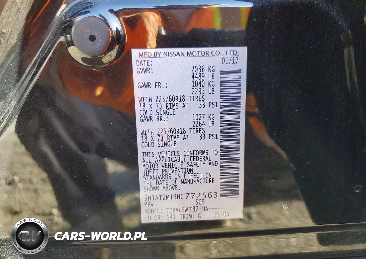 2017 Nissan Rogue Sl VIN:5N1AT2MT9HC772563 - 14
