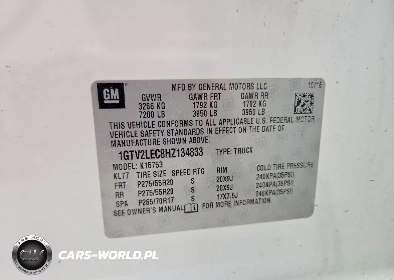 2017 GMC Sierra K1500 VIN:1GTV2LEC8HZ134833 - 13
