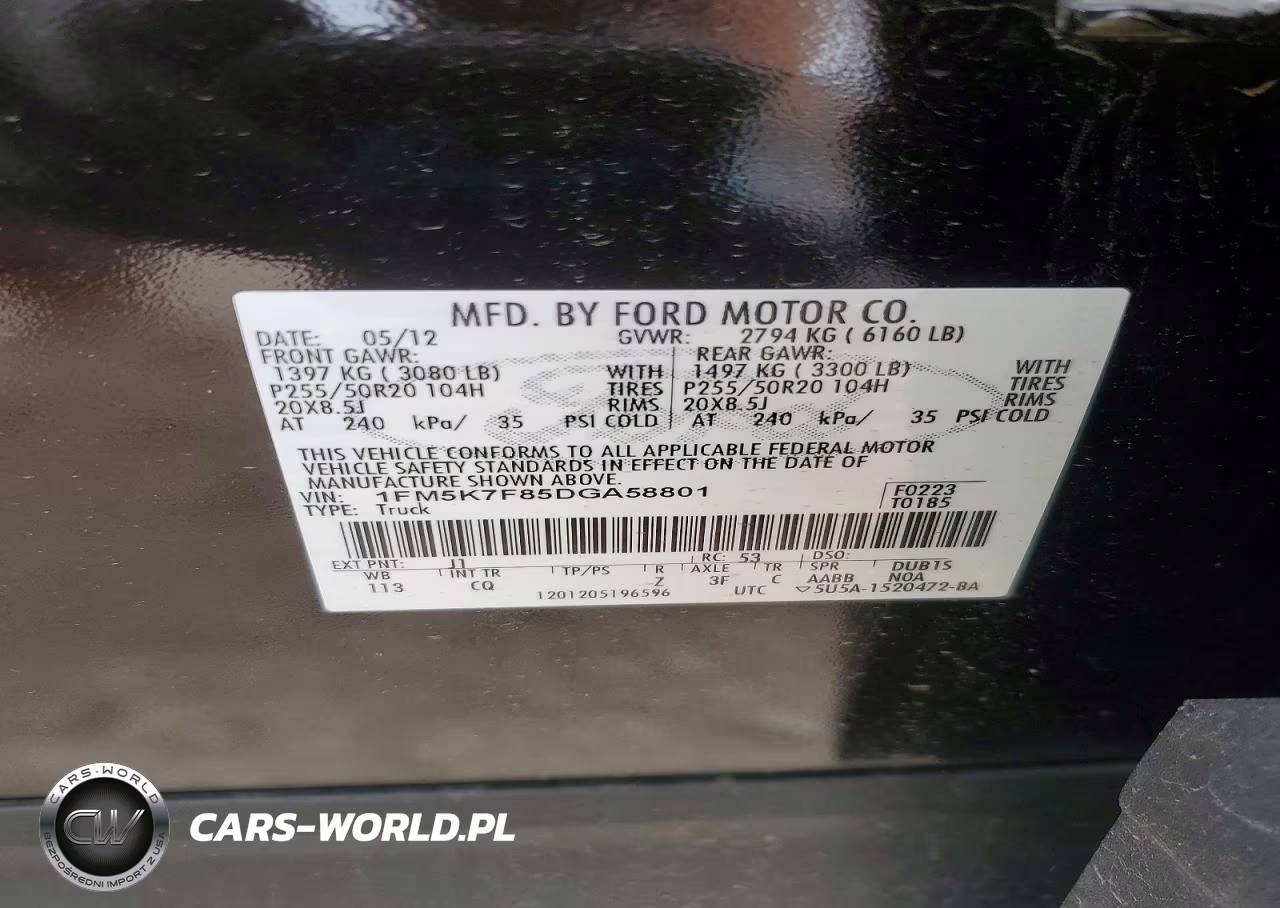 2013 Ford Explorer Limited VIN:1FM5K7F85DGA58801 - 14