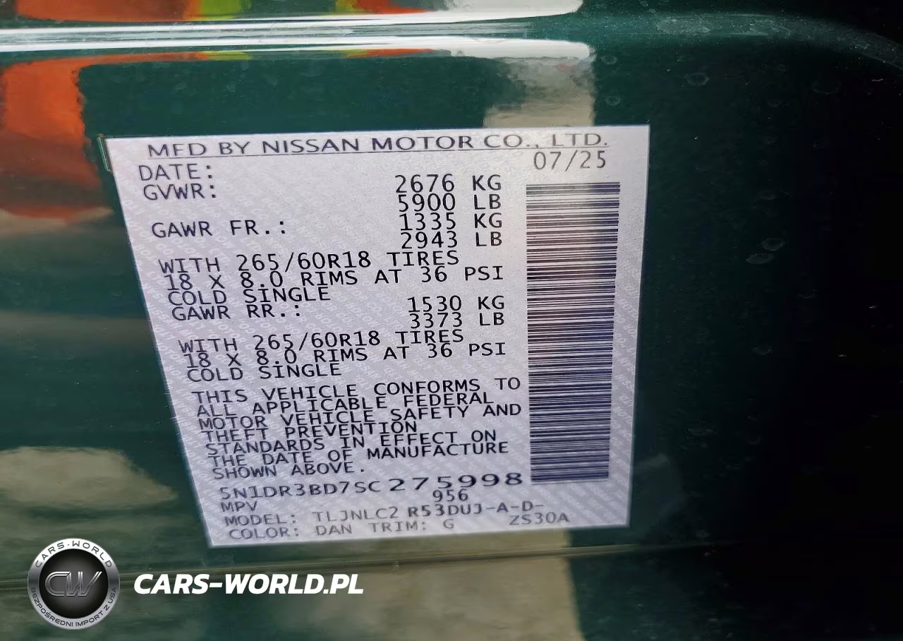 2025 Nissan Pathfinder Rock Creek 4Wd VIN:5N1DR3BD7SC275998 - 13