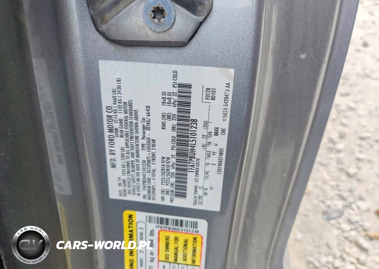 2020 Ford Mustang VIN:1FATP8UH4L5101238 - 12
