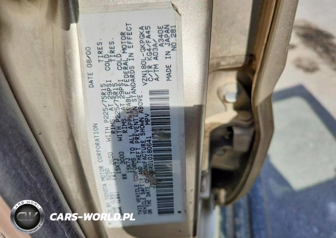 2001 Toyota 4Runner Sr5 VIN:JT3GN86R010180641 - 13