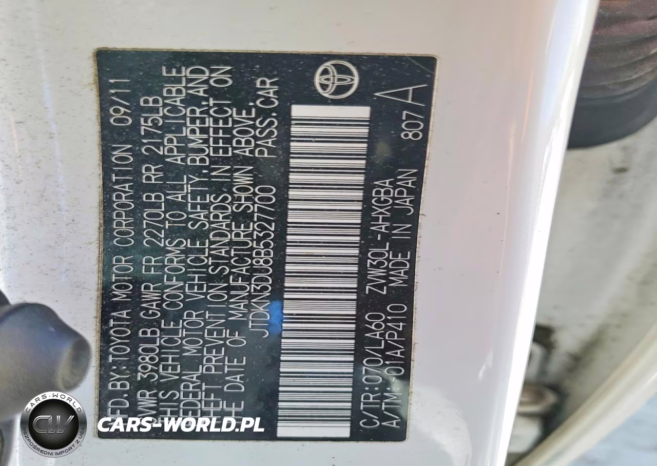 2011 Toyota Prius Four VIN:JTDKN3DU8B5327700 - 12
