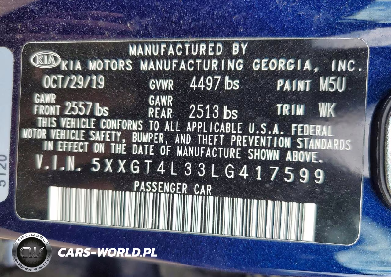2020 Kia Optima Lx VIN:5XXGT4L33LG417599 - 12