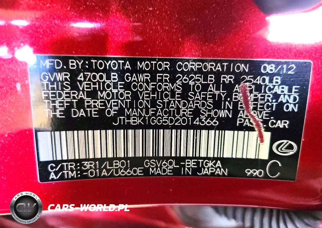 2013 Lexus Es 350 VIN:JTHBK1GG5D2014366 - 13