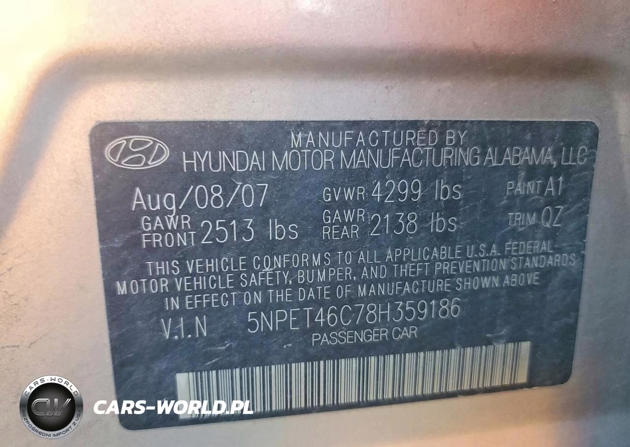 2008 Hyundai Sonata Gls VIN:5NPET46C78H359186 - 12