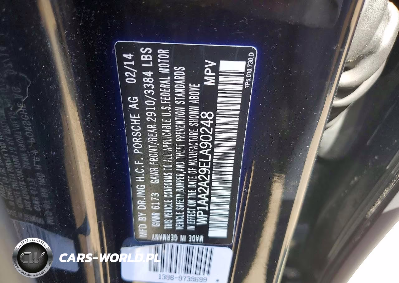 2014 Porsche Cayenne VIN:WP1AA2A29ELA90248 - 13