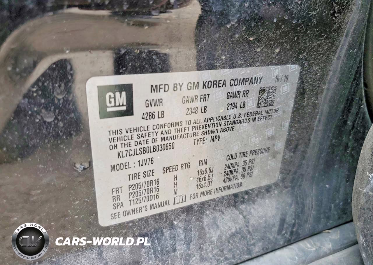 2020 Chevrolet Trax 1Lt VIN:KL7CJLSB0LB030650 - 13