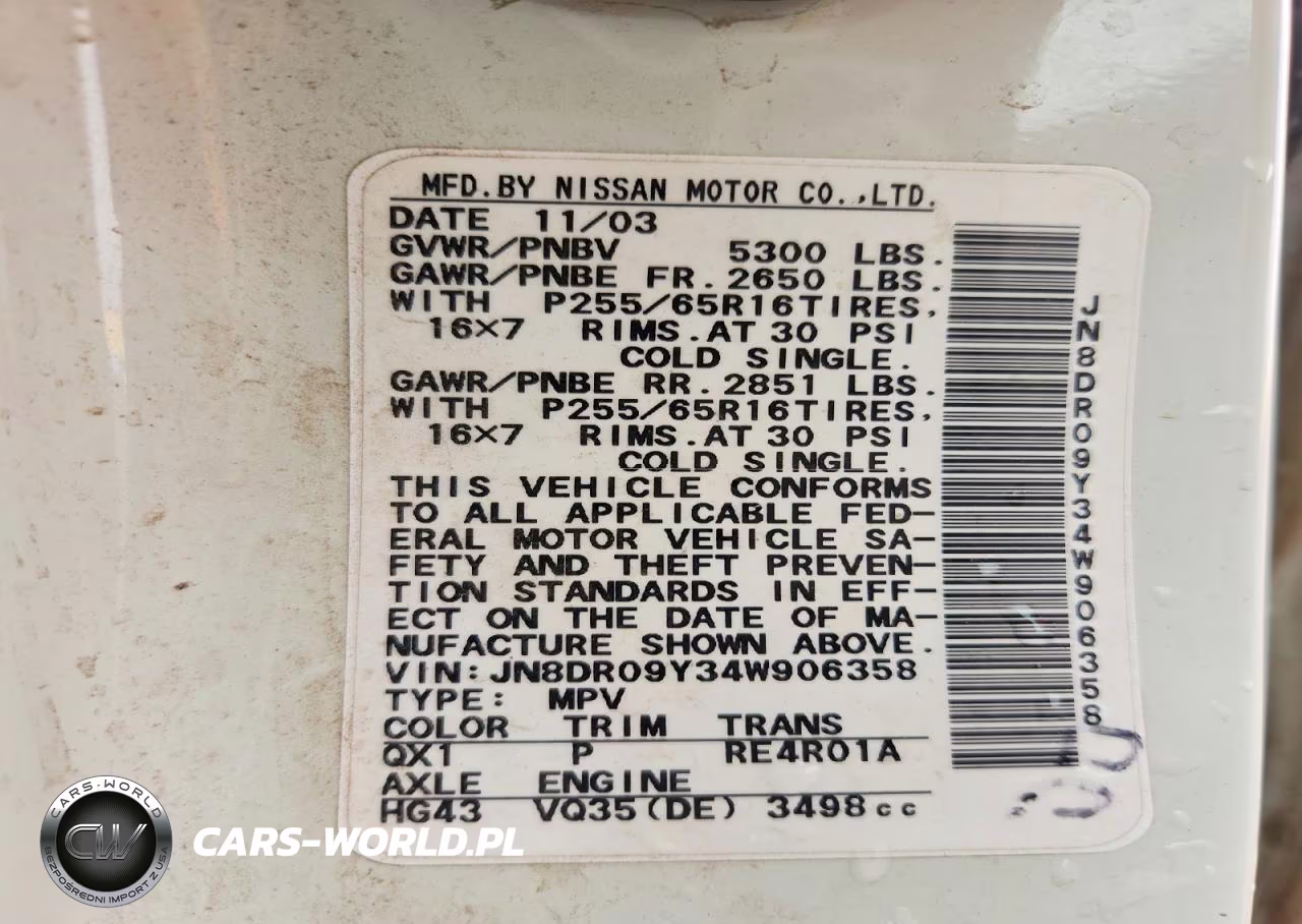 2004 Nissan Pathfinder Se VIN:JN8DR09Y34W906358 - 12