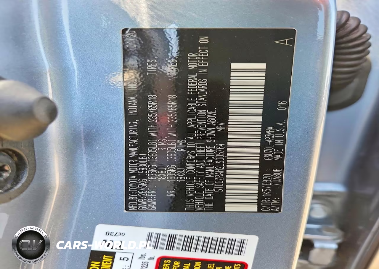 2020 Toyota Highlander Xle VIN:5TDGZRAH2LS005764 - 14