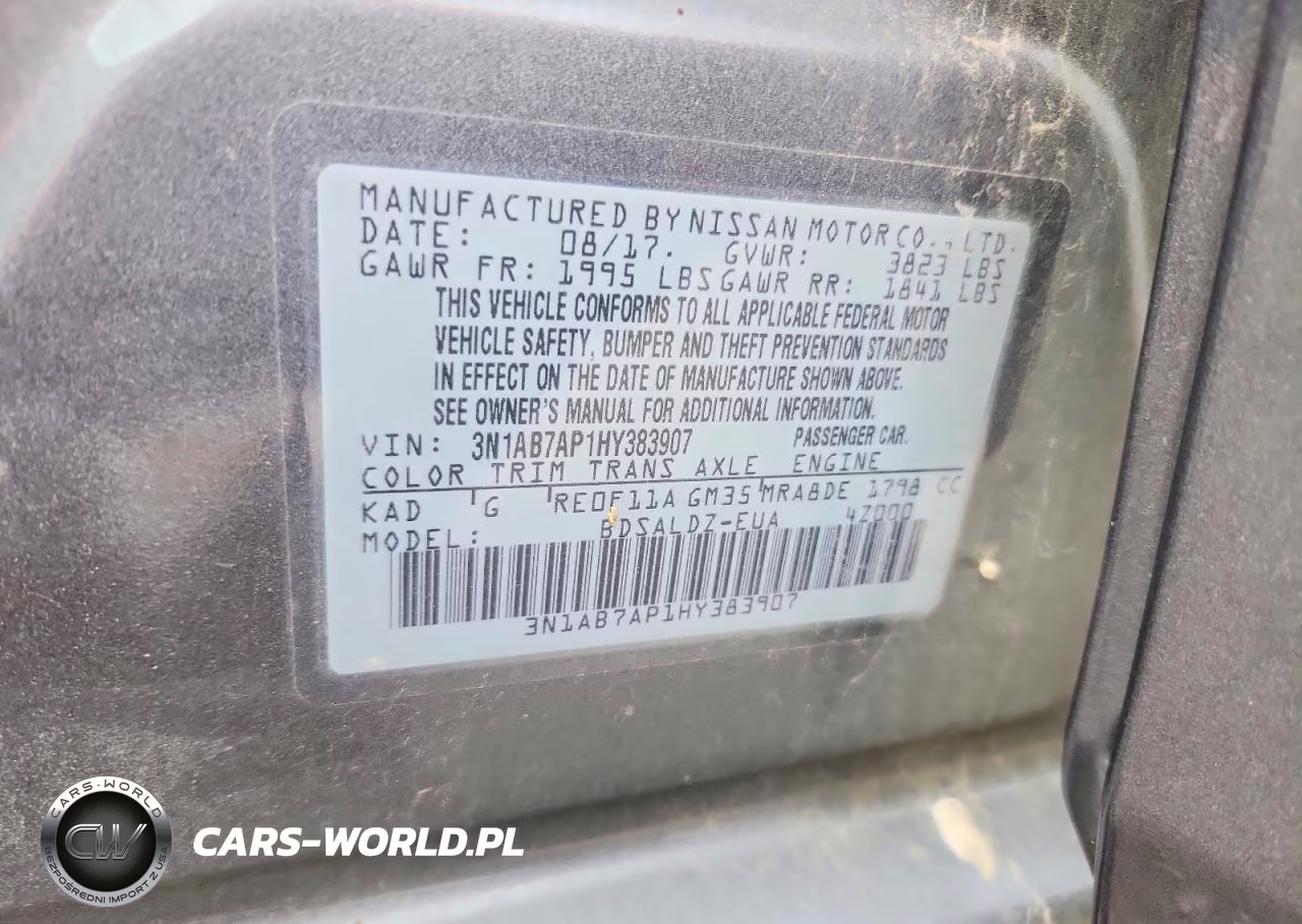 2017 Nissan Sentra Sv VIN:3N1AB7AP1HY383907 - 12