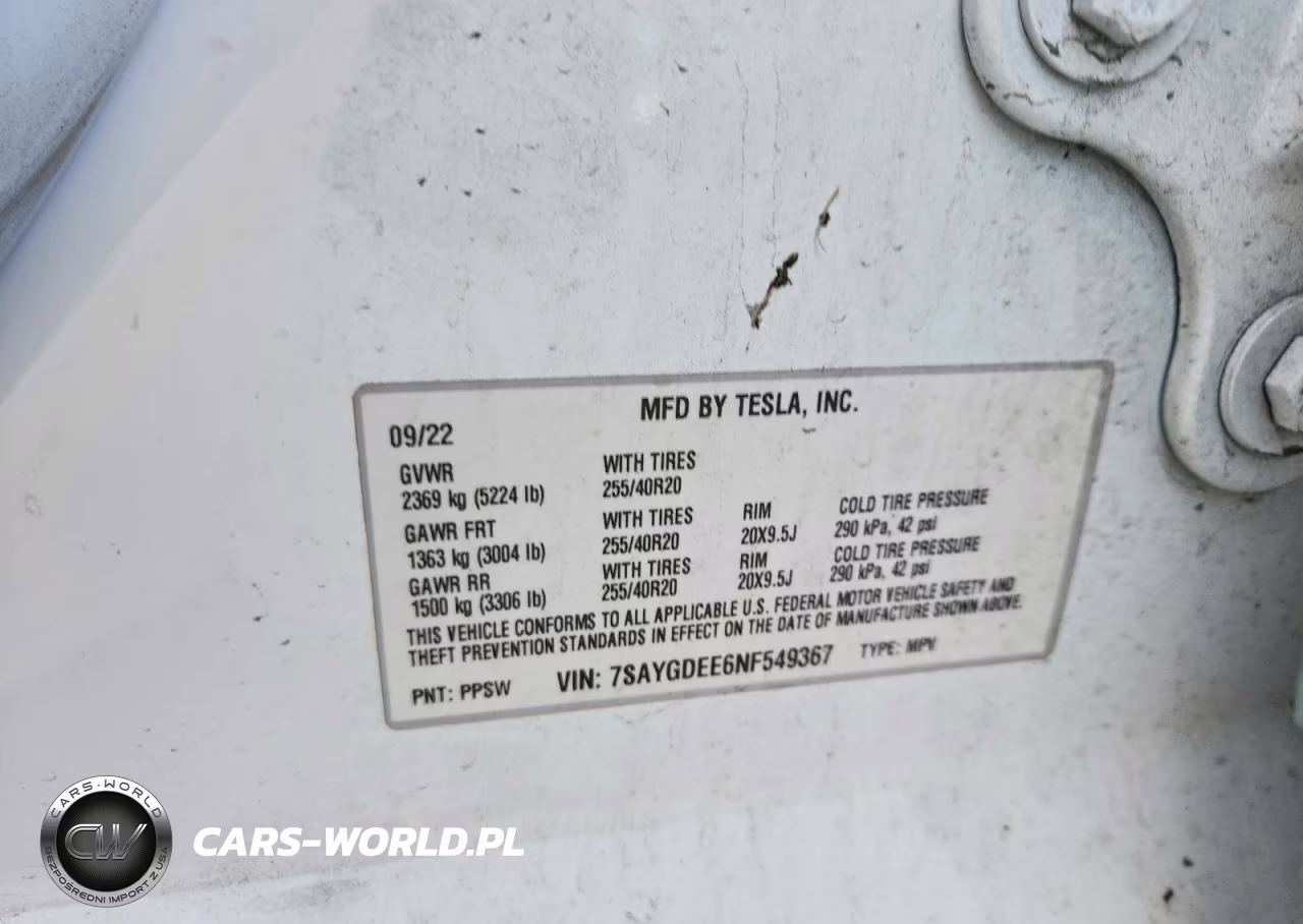 2022 Tesla Model Y VIN:7SAYGDEE6NF549367 - 12