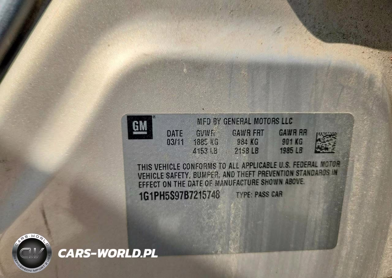 2011 Chevrolet Cruze Ltz VIN:1G1PH5S97B7215748 - 12