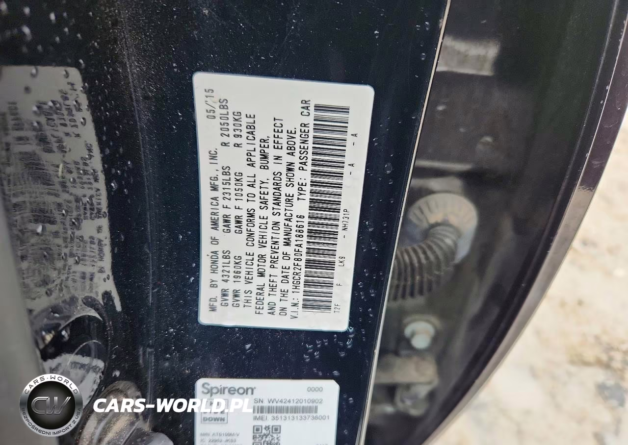 2015 Honda Accord Exl VIN:1HGCR2F80FA188616 - 13