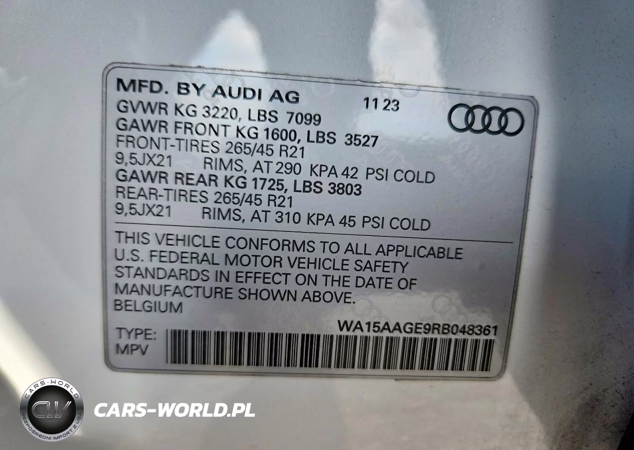 2024 Audi Q8 E-Tron Premium Plus VIN:WA15AAGE9RB048361 - 13