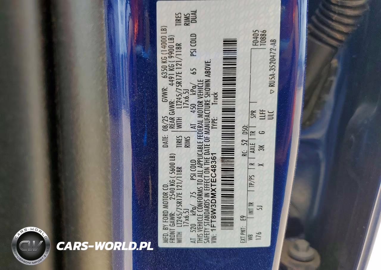 2026 Ford F350 Super Duty VIN:1FT8W3DMXTEC48361 - 13