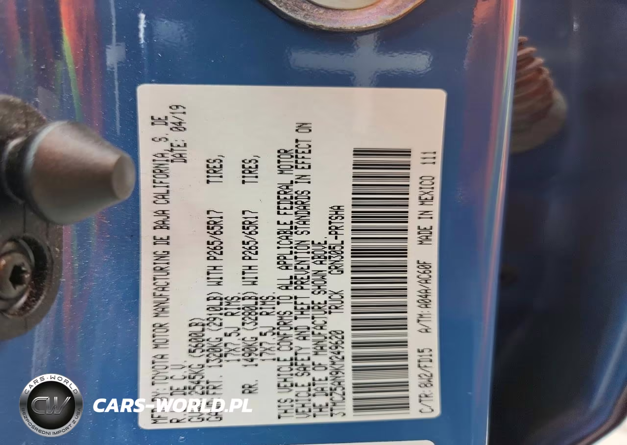 2019 Toyota Tacoma Trd Sport VIN:3TMCZ5AN9KM249620 - 13