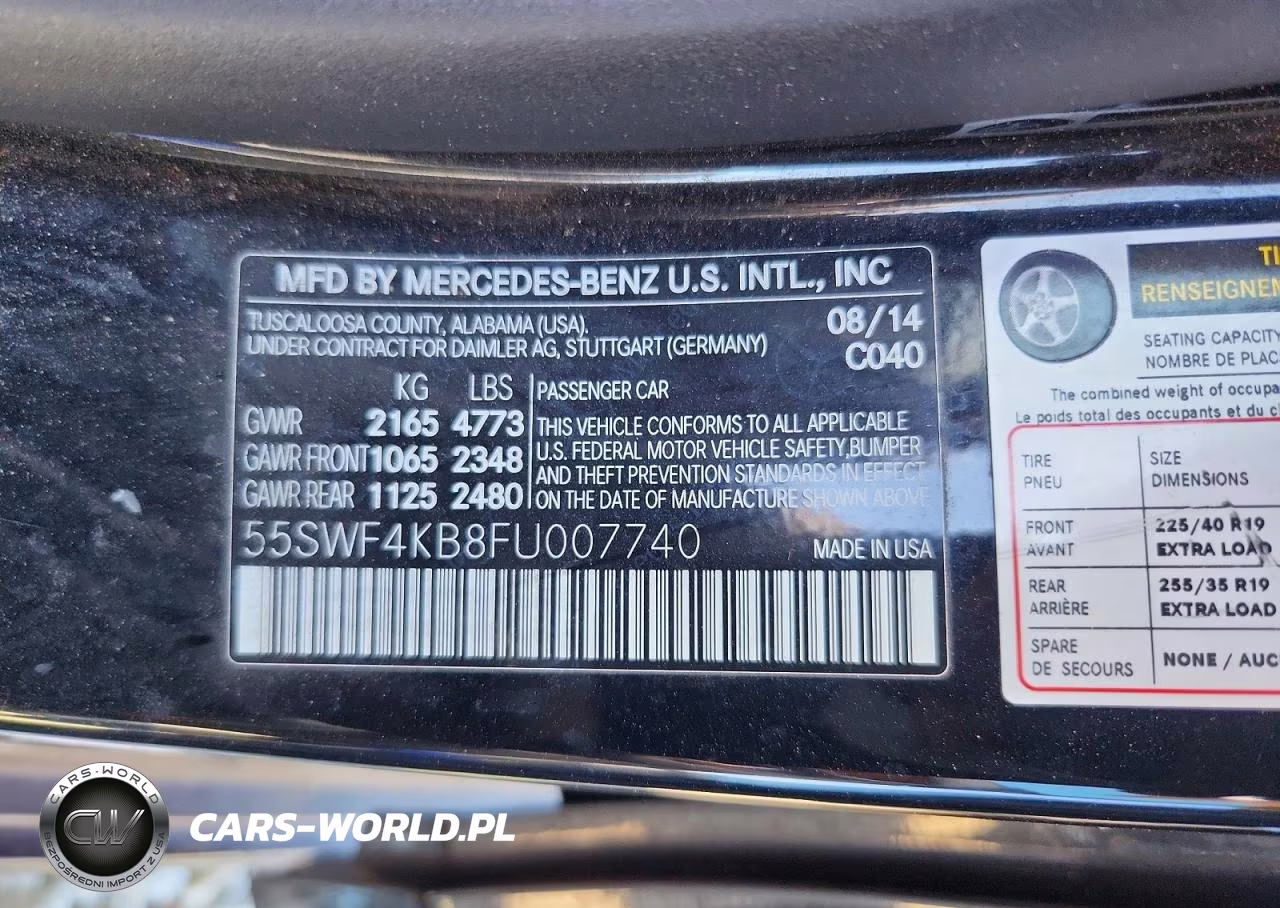 2015 Mercedes-Benz C 300 4Matic VIN:55SWF4KB8FU007740 - 12