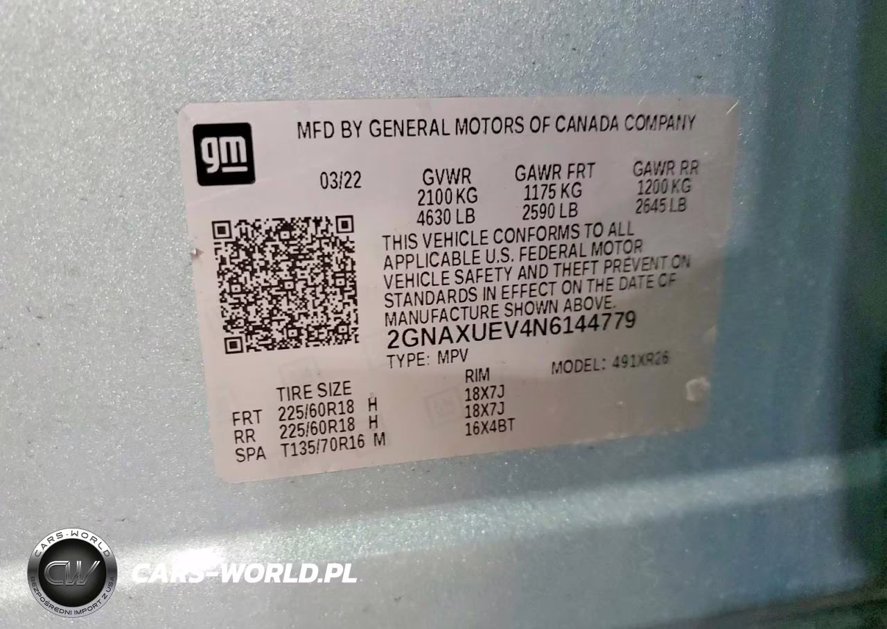 2022 Chevrolet Equinox Lt VIN:2GNAXUEV4N6144779 - 14