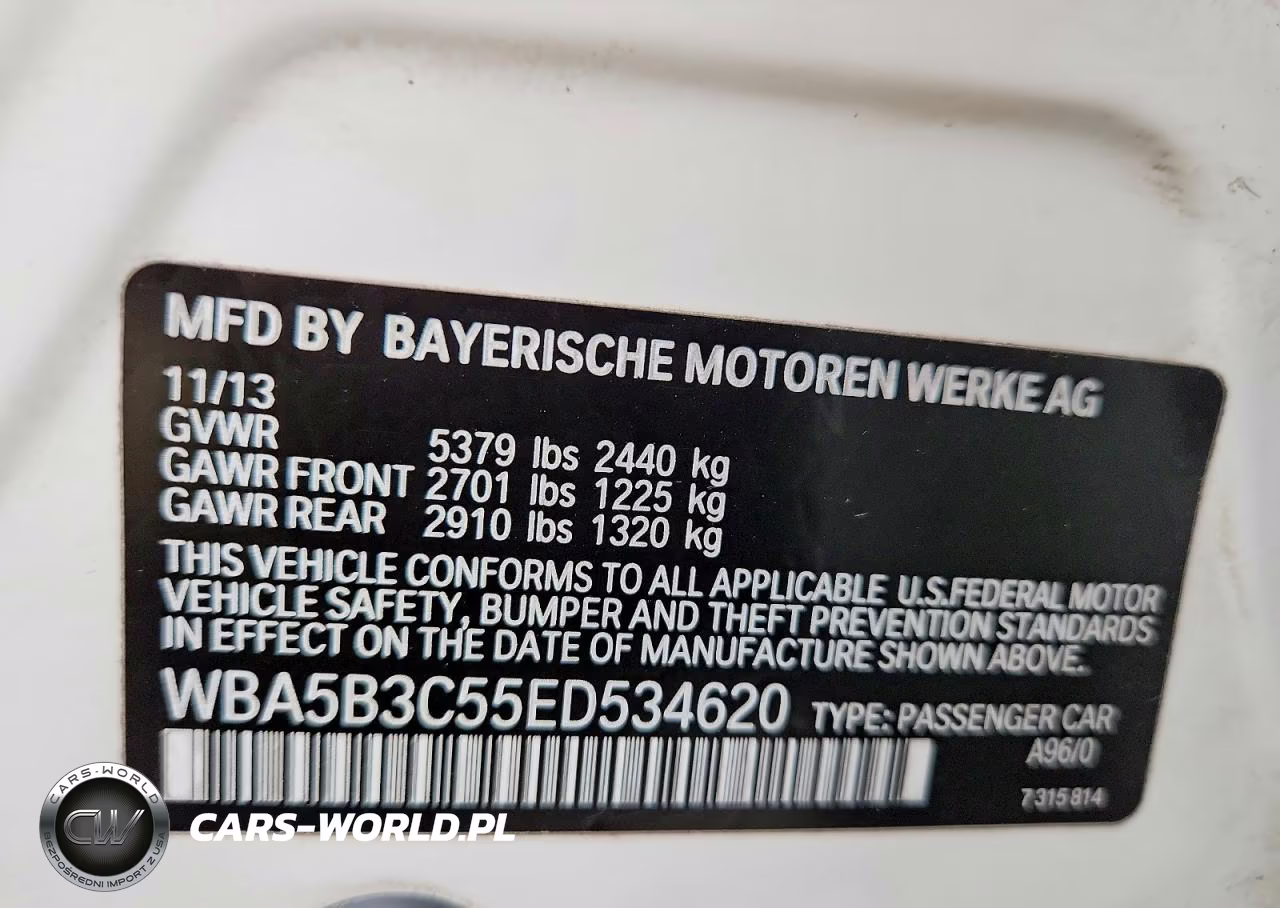 2014 BMW 535 Xi VIN:WBA5B3C55ED534620 - 12