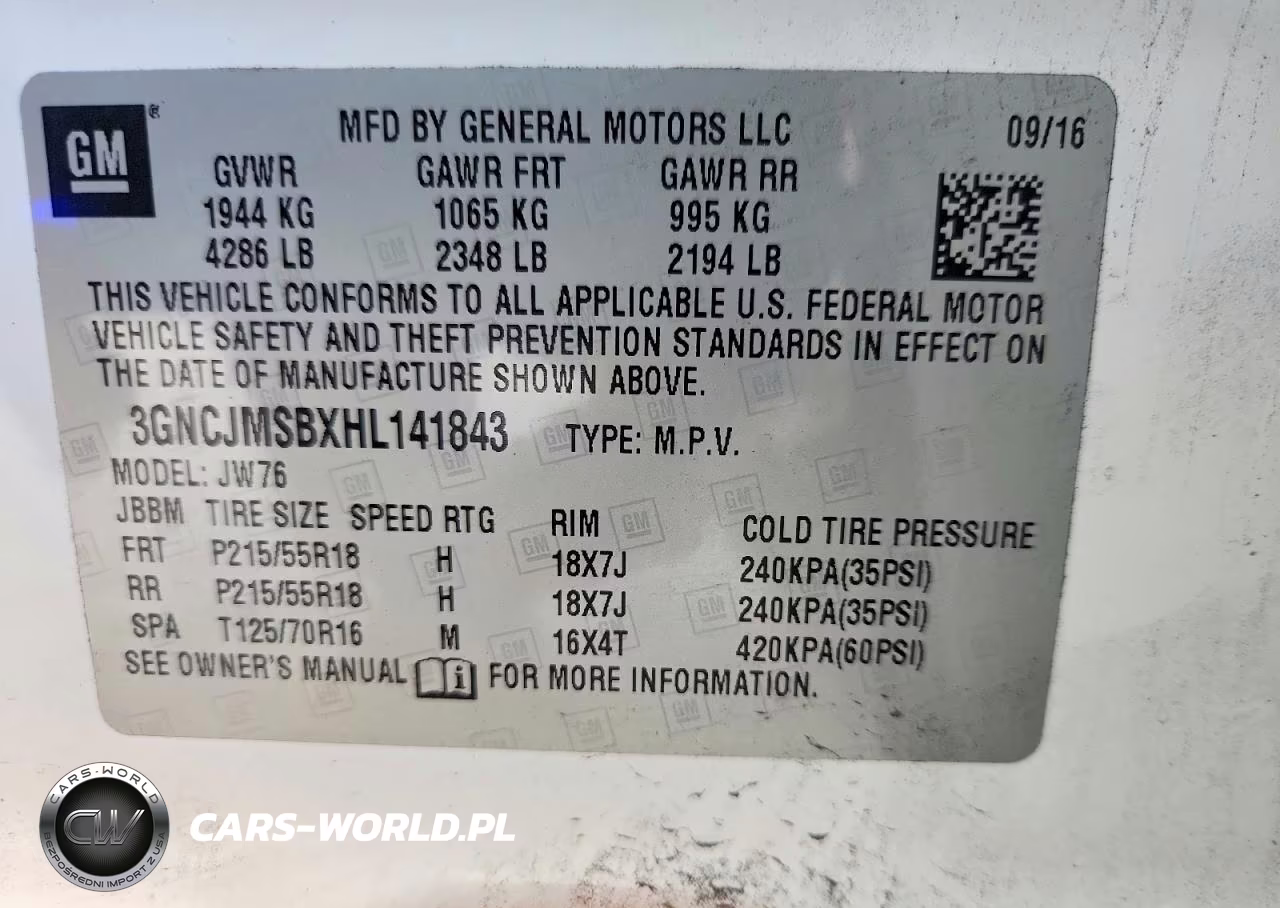 2017 Chevrolet Trax Premier VIN:3GNCJMSBXHL141843 - 13