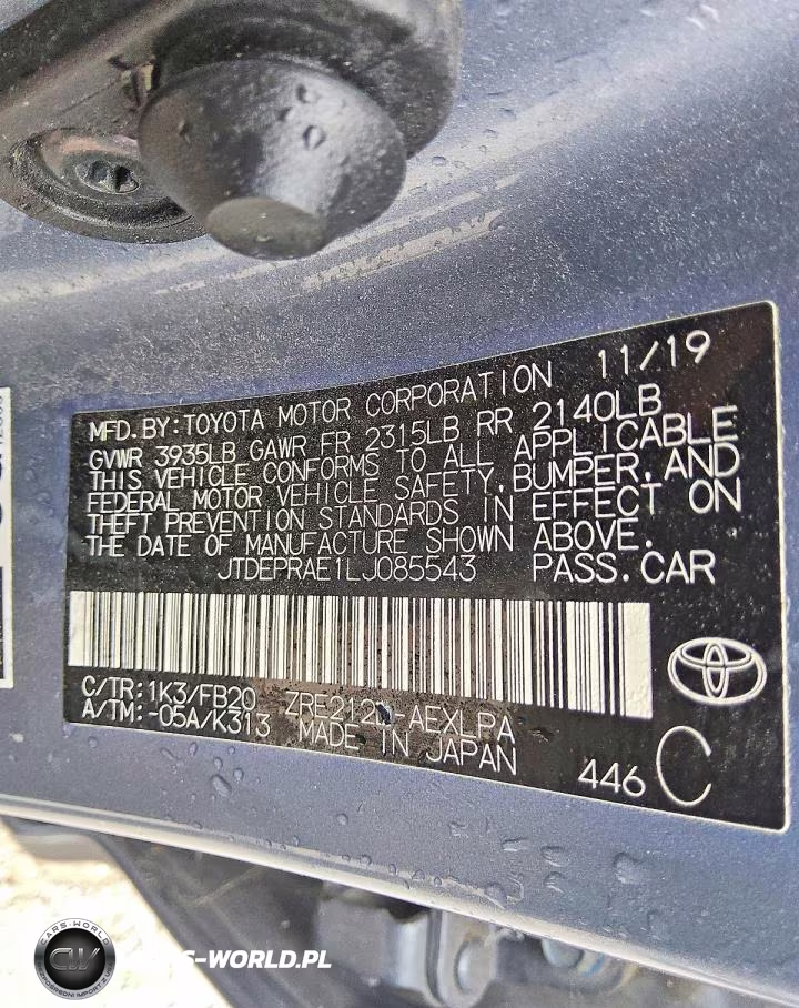 2020 Toyota Corolla Le VIN:JTDEPRAE1LJ085543 - 12