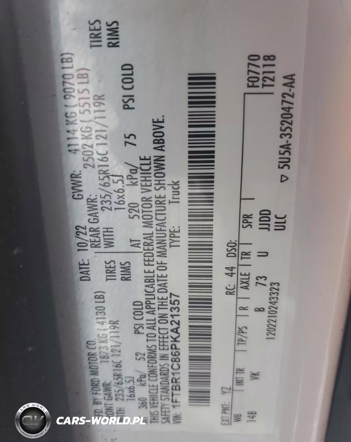 2023 Ford Transit T-250 VIN:1FTBR1C86PKA21357 - 14