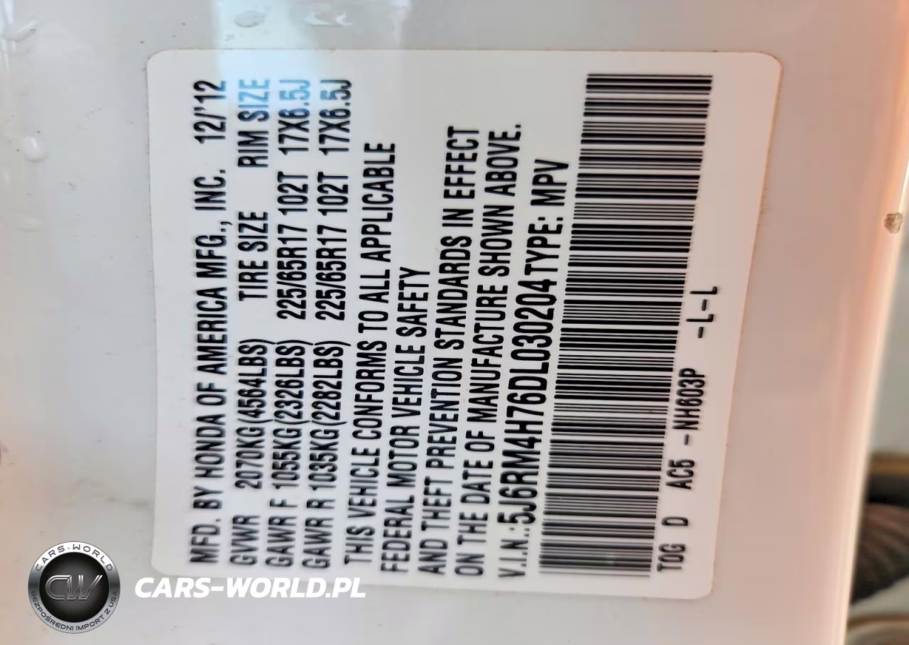 2013 Honda Cr-V Exl VIN:5J6RM4H76DL030204 - 14