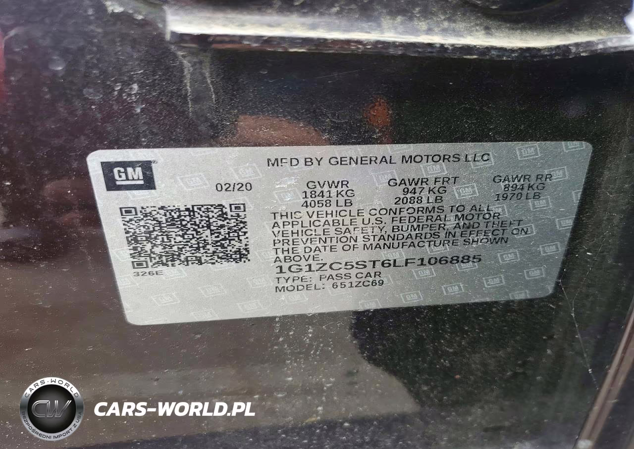 2020 Chevrolet Malibu Ls VIN:1G1ZC5ST6LF106885 - 12