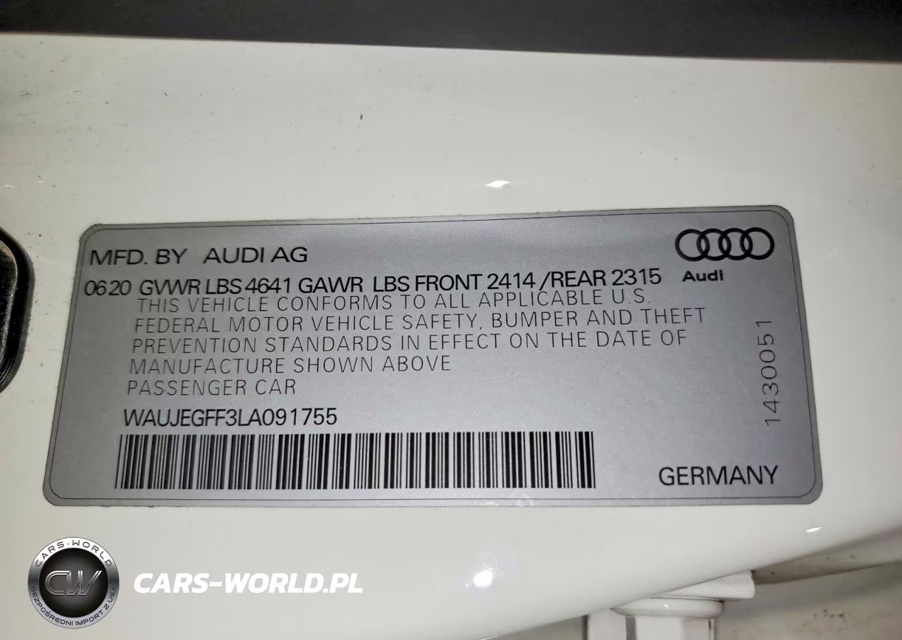 2020 Audi A3 S-Line Premium Plus VIN:WAUJEGFF3LA091755 - 12