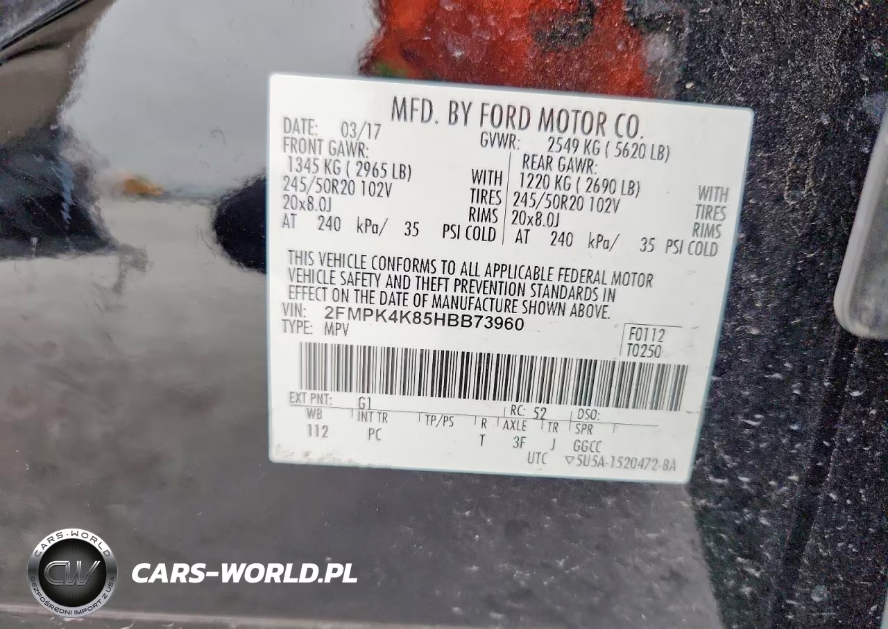 2017 Ford Edge Titanium VIN:2FMPK4K85HBB73960 - 13