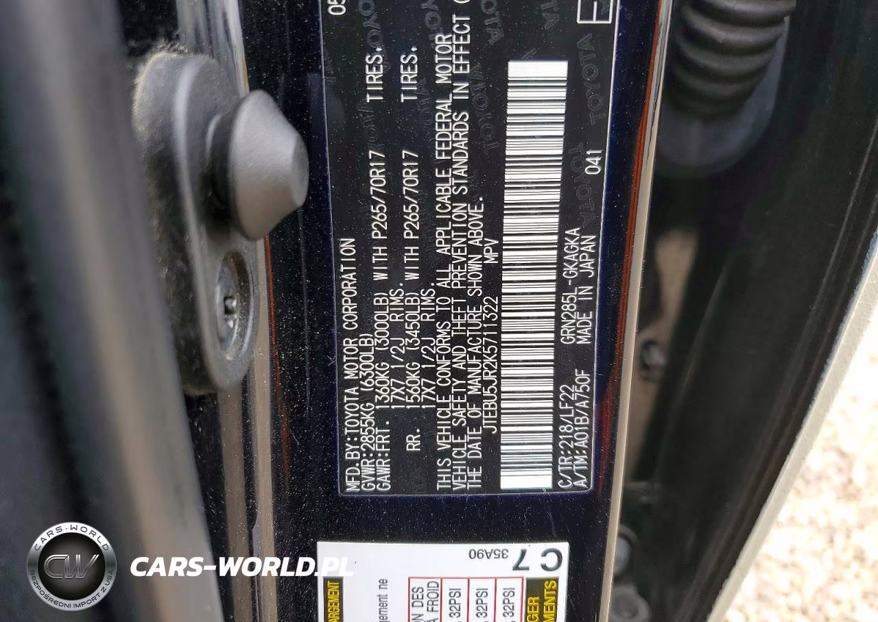 2019 Toyota 4Runner Trd Pro VIN:JTEBU5JR2K5711322 - 13