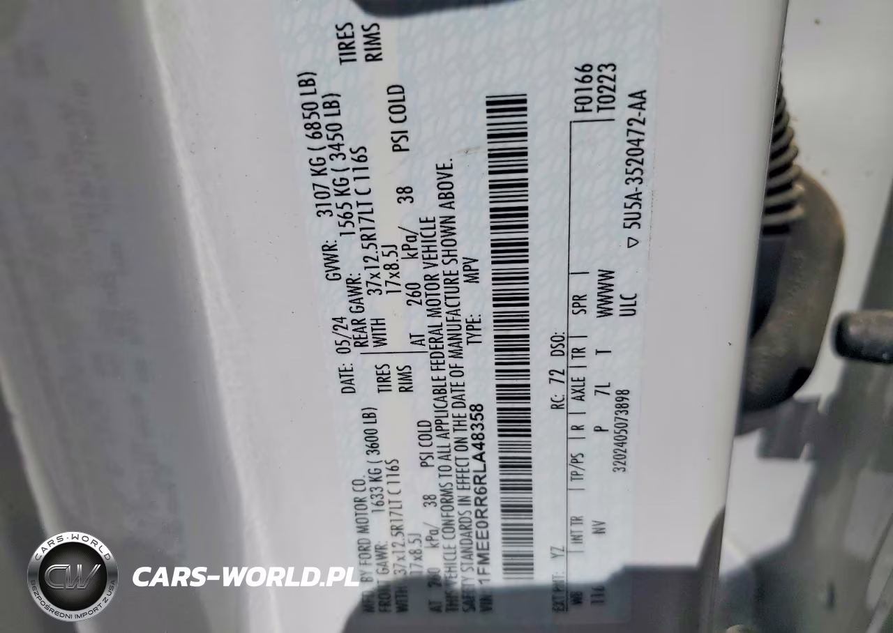 2024 Ford Bronco Raptor VIN:1FMEE0RR6RLA48358 - 12